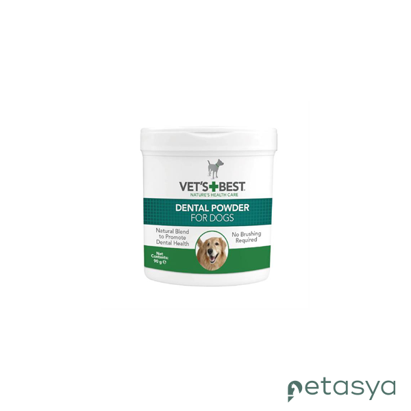 VETS BEST Köpekler için Deniz ve Spirulina Yosunu   Özlü Plak ve Tartar Önleyici Ağız Bakım Tozu 90gr