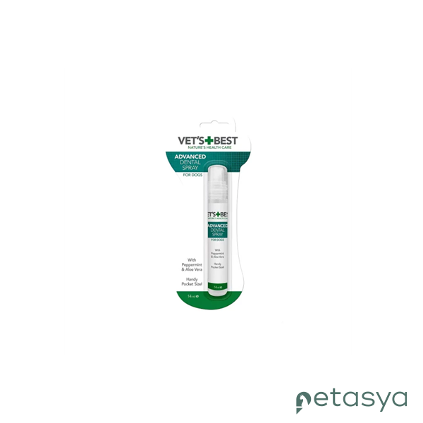 VETS BEST Naneli ve Aloe Veralı  Köpek Ağız ve Diş Bakım Spreyi 14ml (Cep Boy)