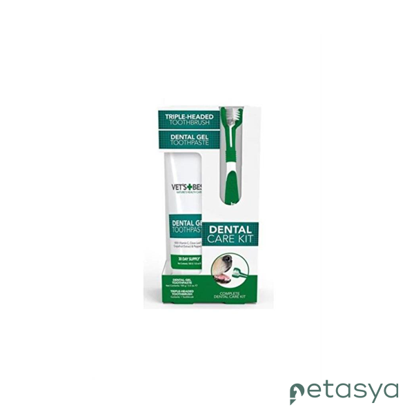 VETS BEST Yavru Köpekler için   Ağız ve Diş Bakım Seti 5,5cm/100gr