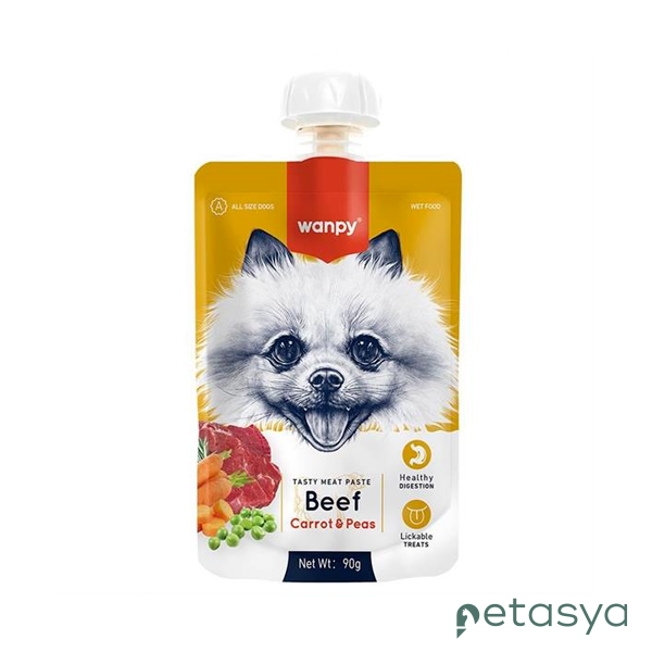 Wanpy Sığır Etli ve Havuçlu Ezme  Köpek Ödül Maması 90gr