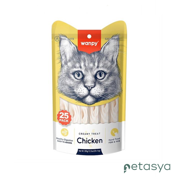 Wanpy Tavuklu Sıvı Kedi Ödül Maması 14gr (25li)