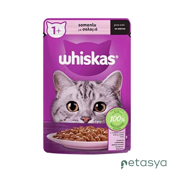 Whiskas Pouch Sos İçinde Somonlu   Yetişkin Kedi Konservesi 85gr