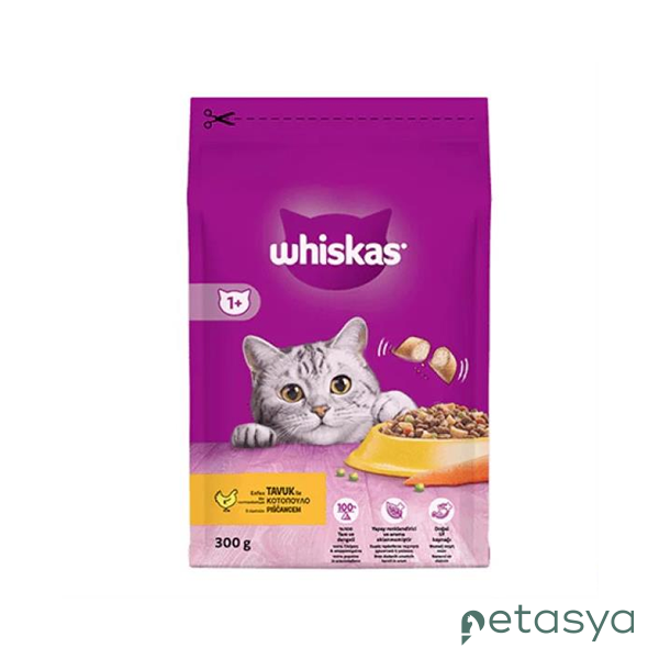Whiskas Tavuk Etli ve Sebzeli  Yetişkin Kedi Maması 300 Gr