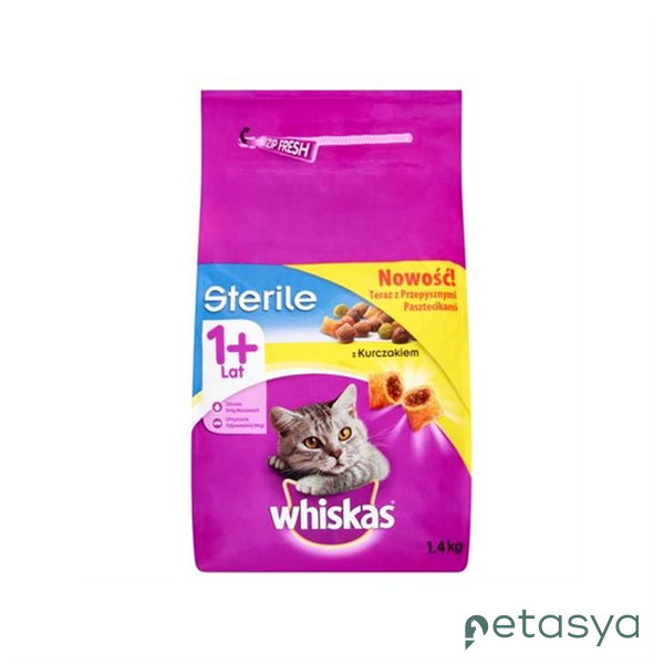 Whiskas Tavuklu Kısırlaştırılmış  Yetişkin Kedi Maması 1,4 Kg