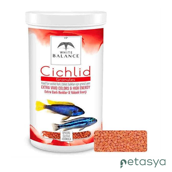 White Balance Cichlid Granules Balık Yemi 1000ml