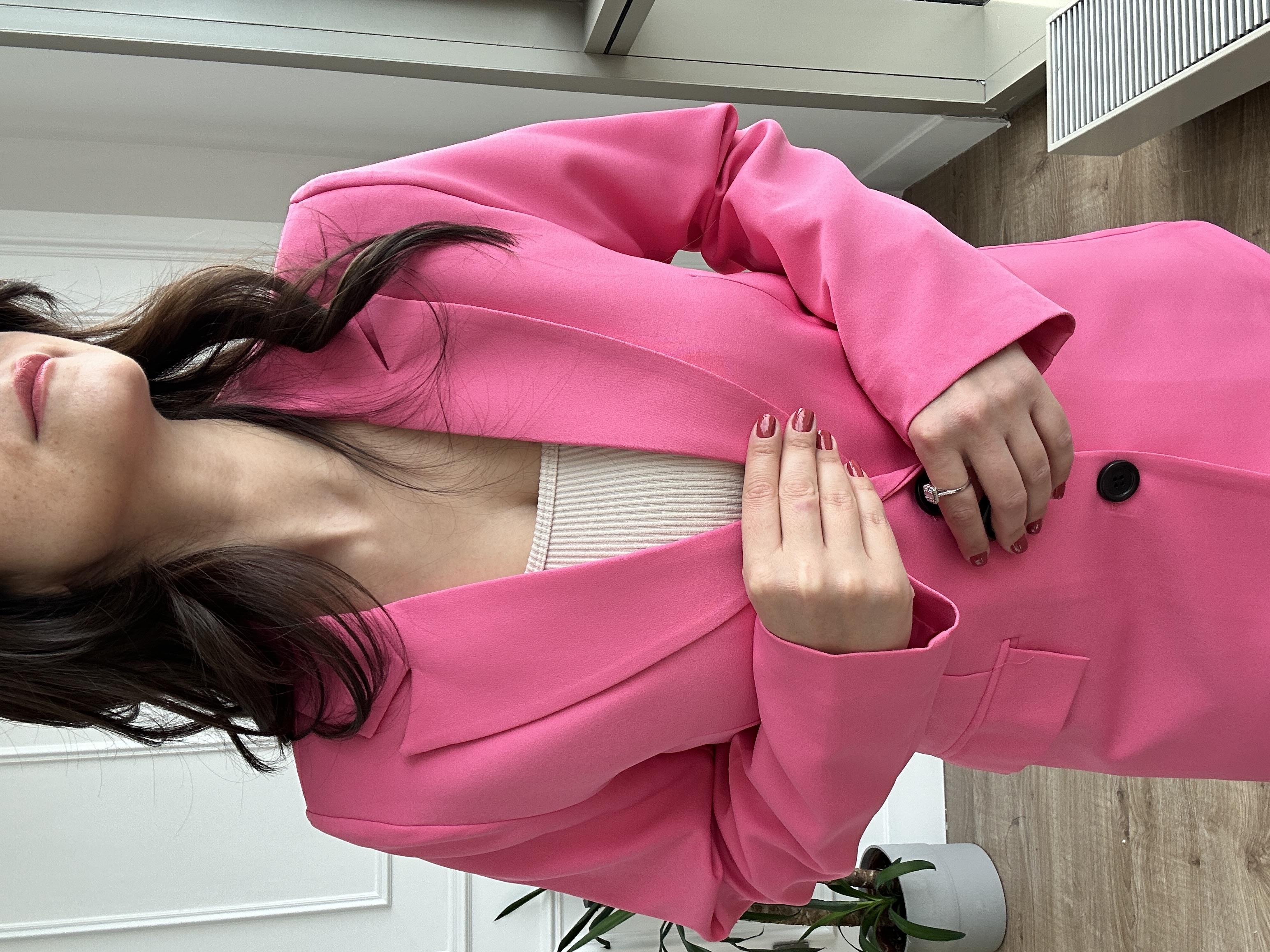 Pembe Blazer Ceket