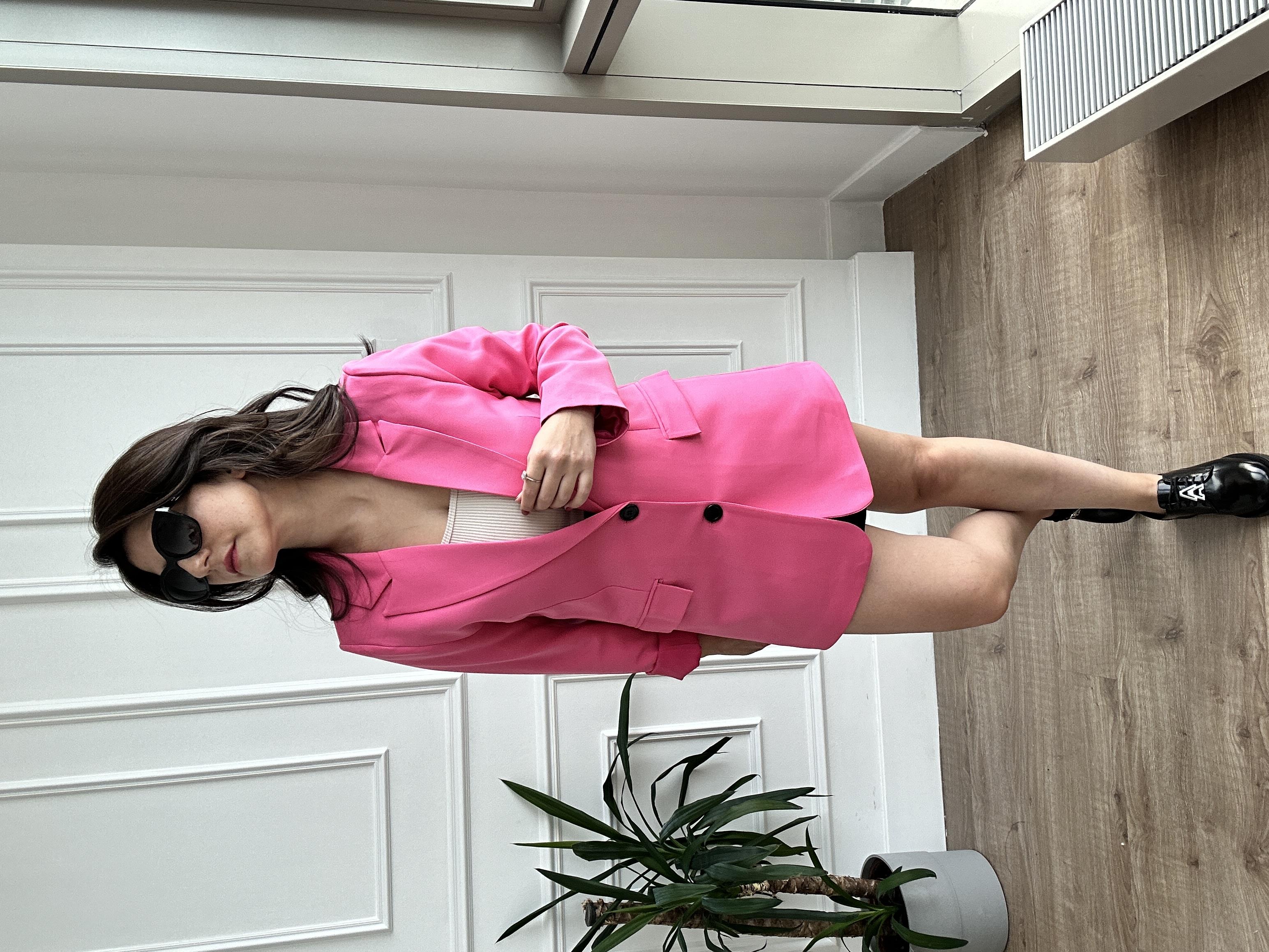 Pembe Blazer Ceket