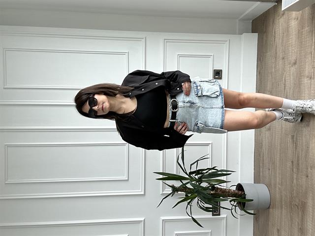 Açık Yıkama Kargo Cep Denim Etek