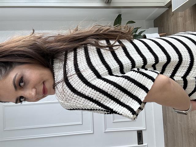 Çizgili Midi Boy Örgü Elbise