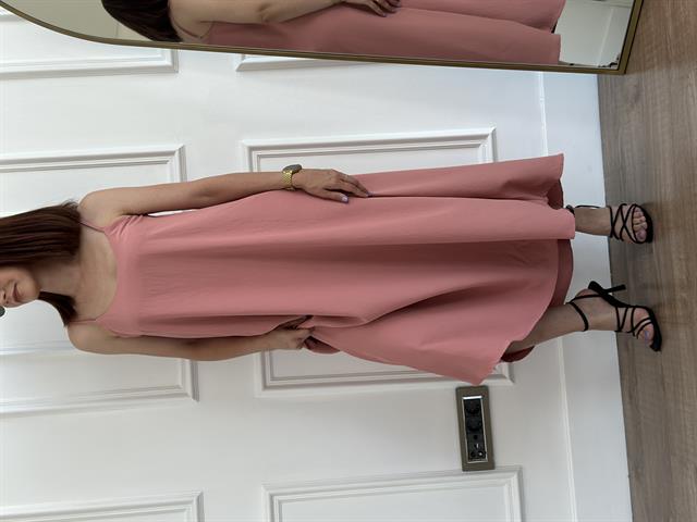 Gülkurusu Askılı Elbise