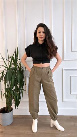 Haki Dokuma Pantolon