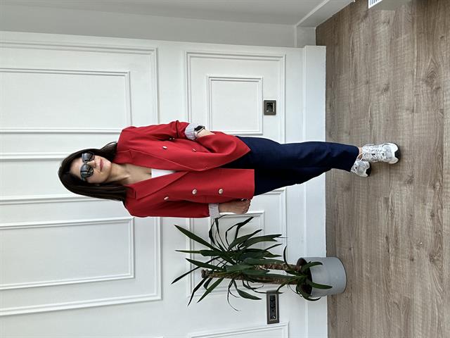 Kırmızı Blazer Ceket