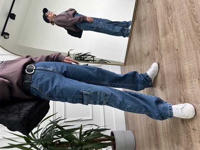 Mavi Kargo Cep Kot Pantolon