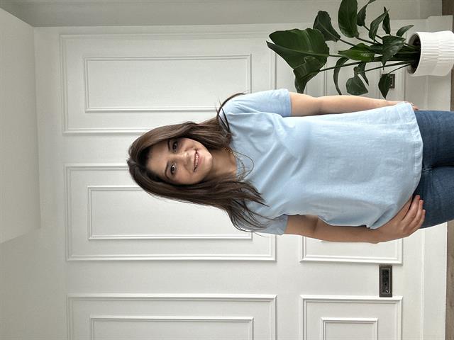 Mavi Likralı Bisiklet Yaka Basic Örme Tişört