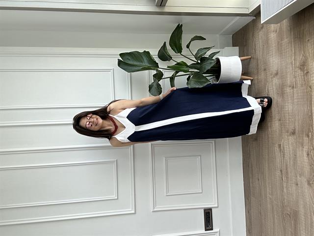 Parçalı Askılı Maxi Boy Elbise