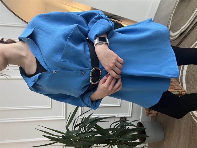 Saks Tencel Kumaş Gömlek