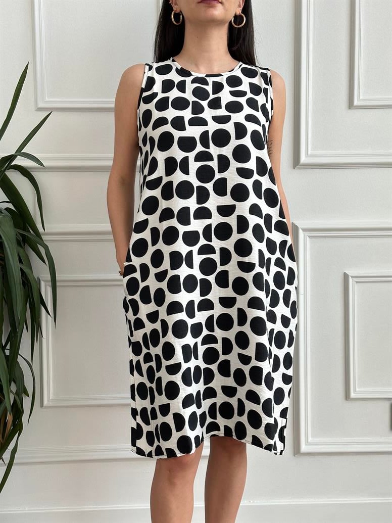 Puantiye Desenli Çan Elbise