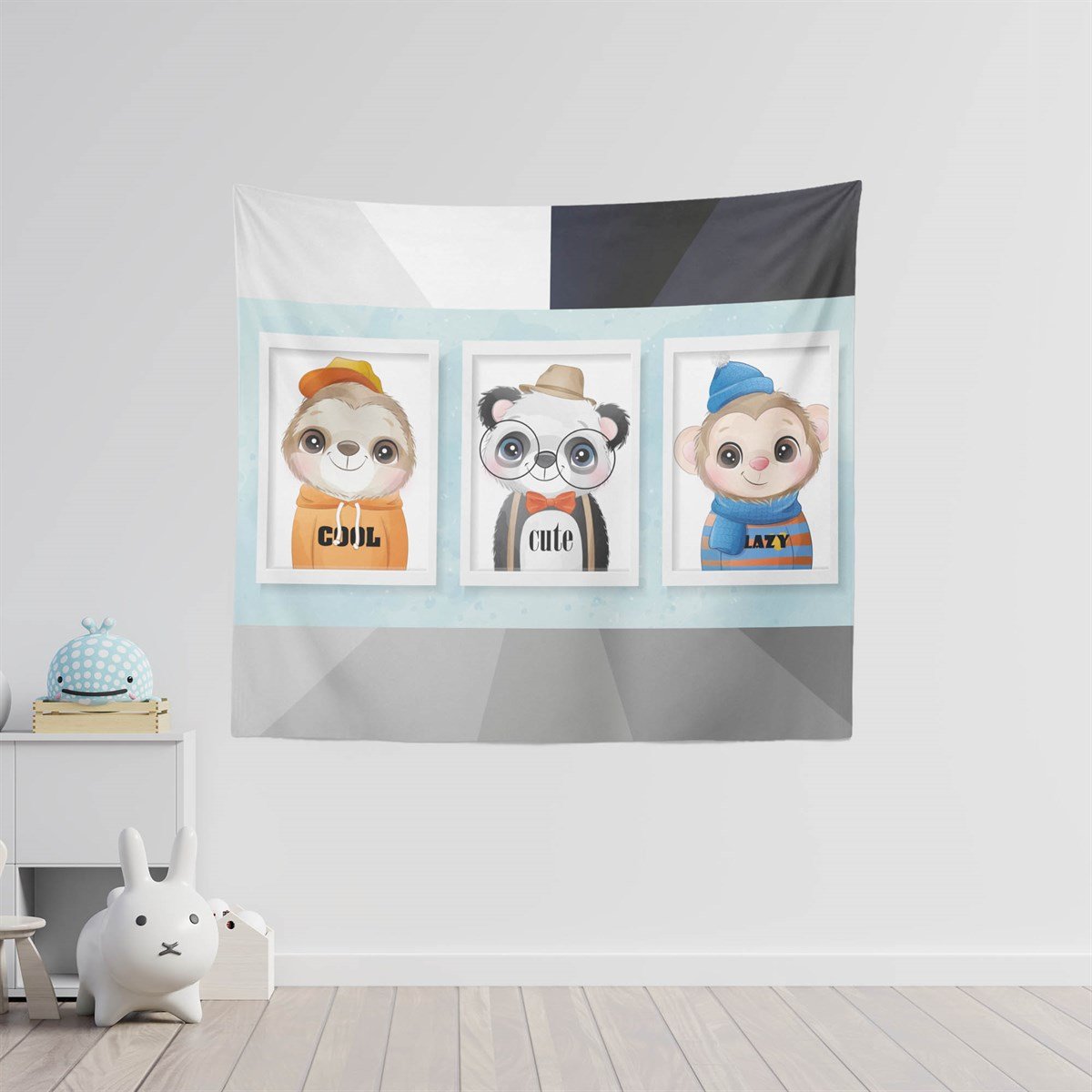  Cool-Cute-Lazy Duvar Örtüsü