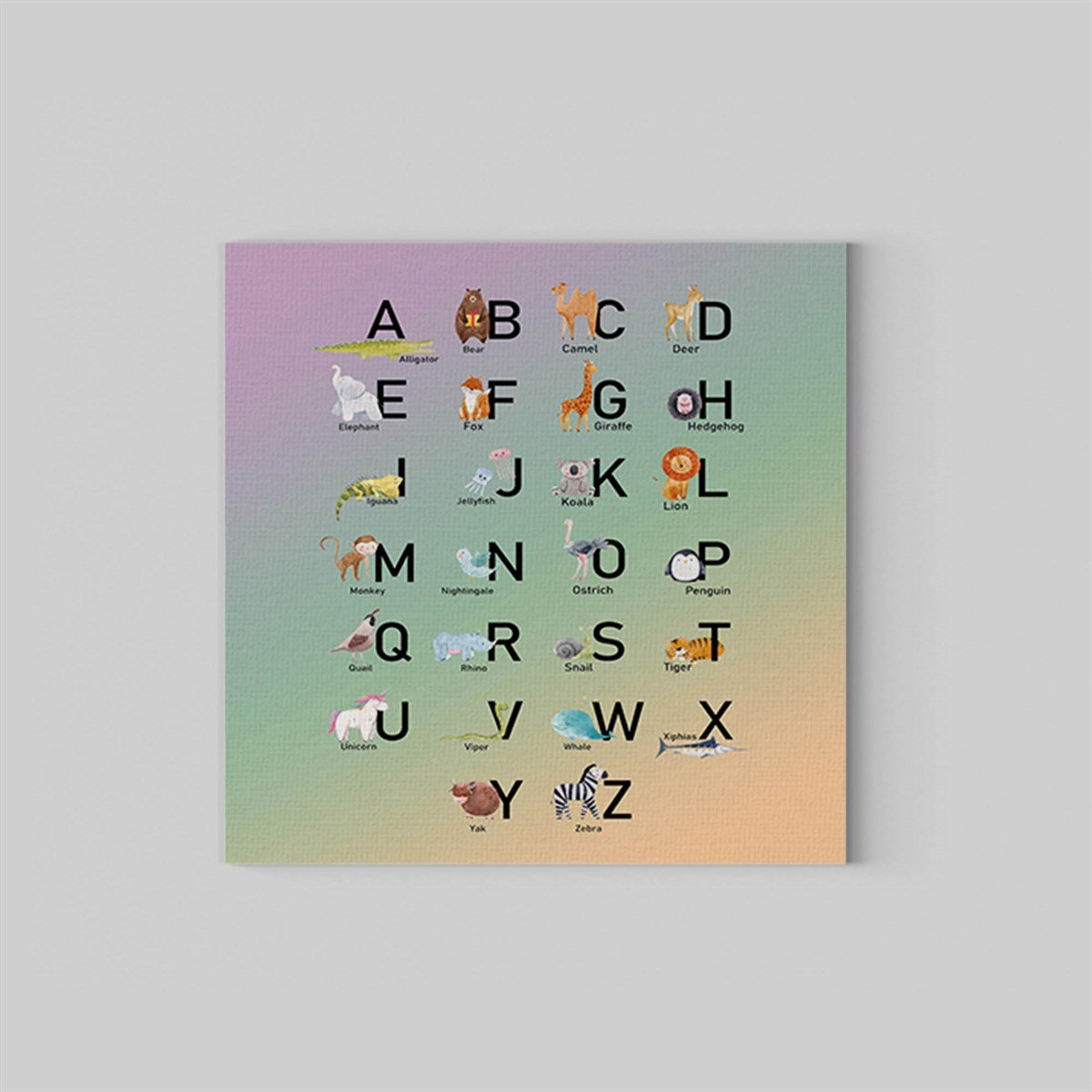 A-Z Animals Kanvas Tablo