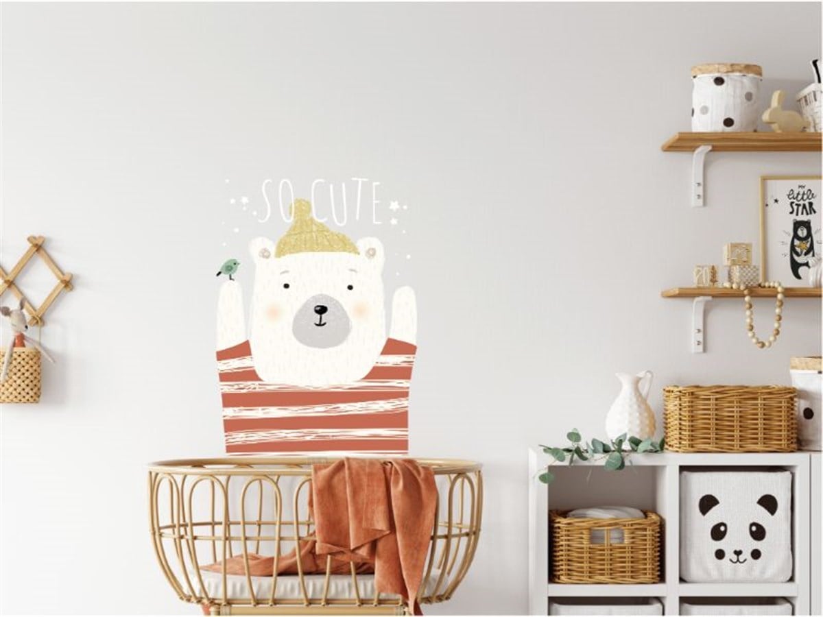 Cutest Bear Sticker Duvar Etiketi