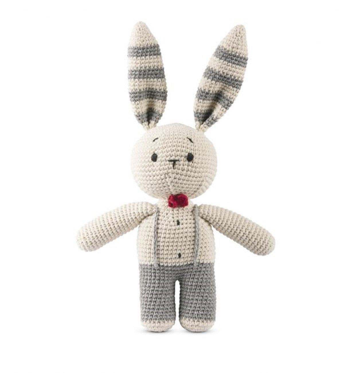 Gri Büyük Tavşan Amigurumi Bebek