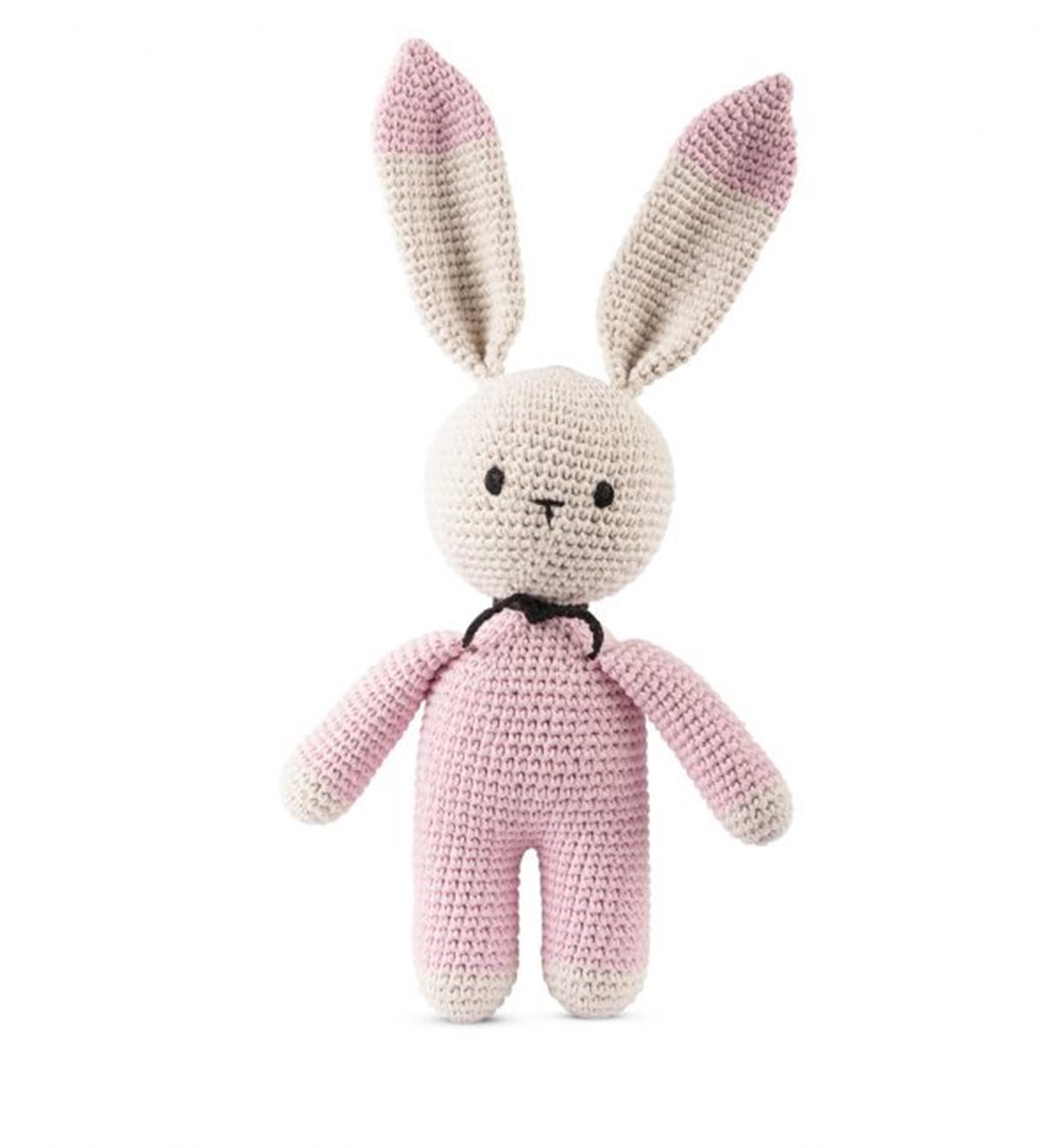 Toz Pembe Büyük Tavşan Amigurumi Bebek