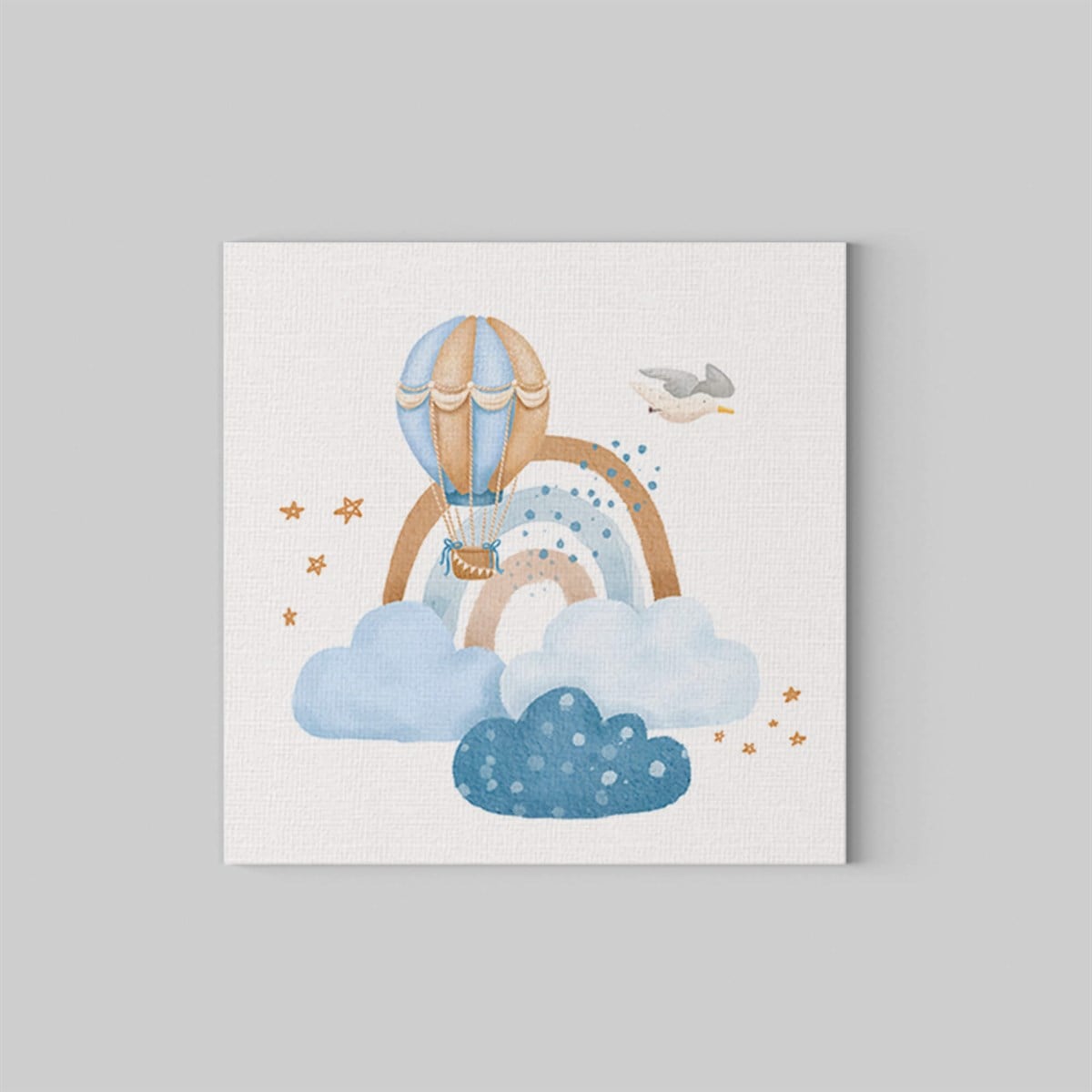  Blue Rainbow Canvas Kanvas Tablo