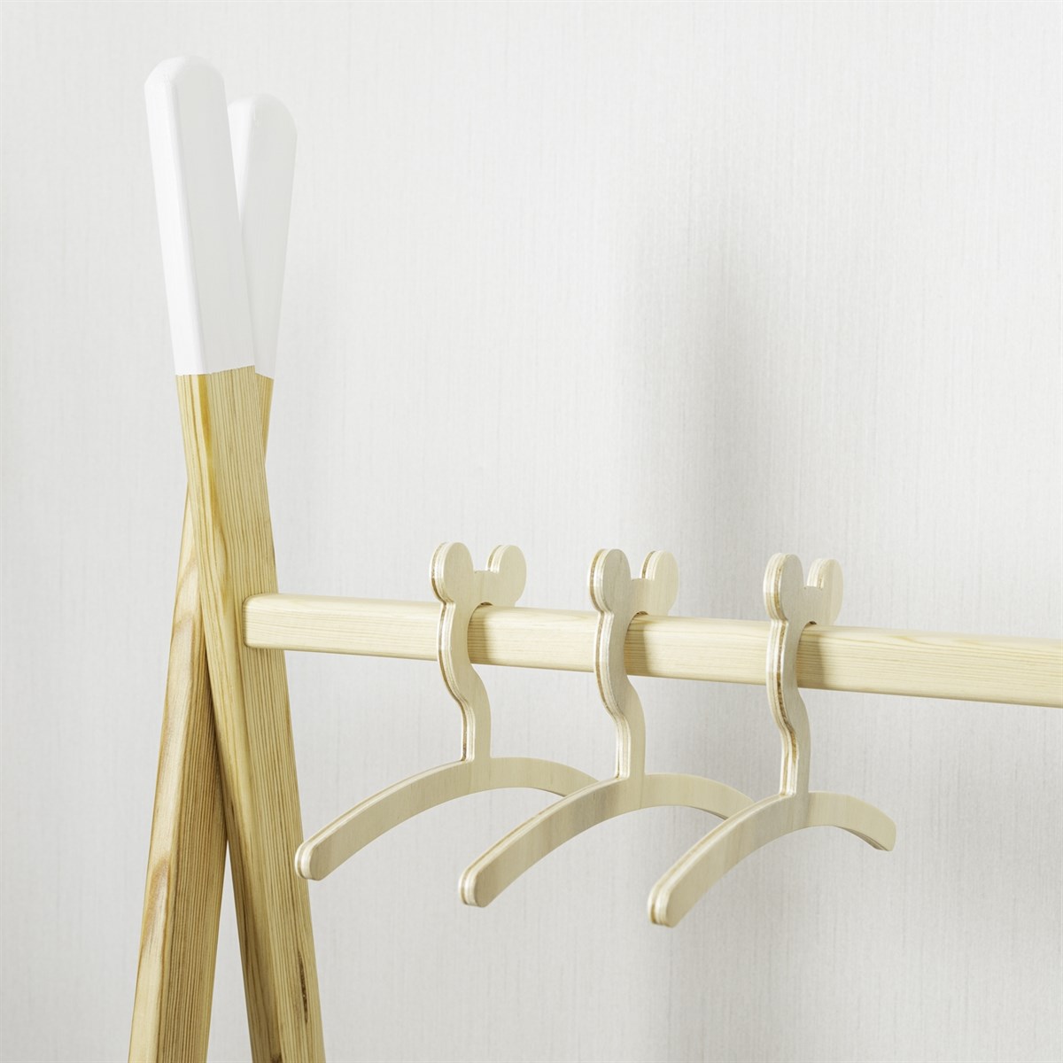  Happy Kids Ahşap Askılık