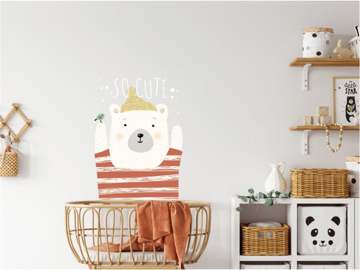 Cutest Bear Sticker Duvar Etiketi