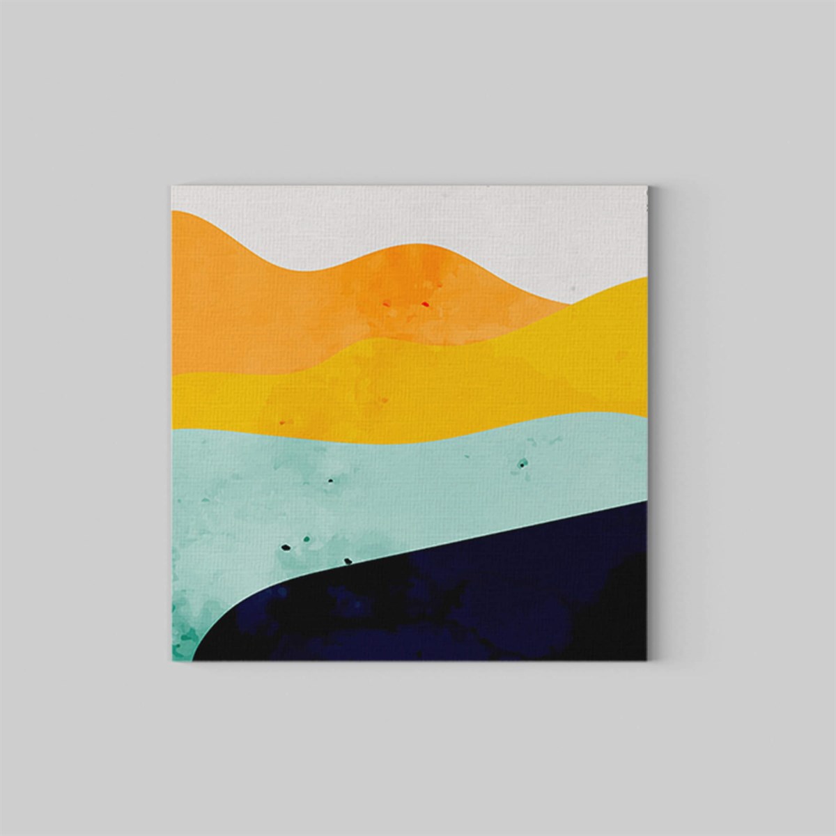 Mint Waves Kanvas Tablo