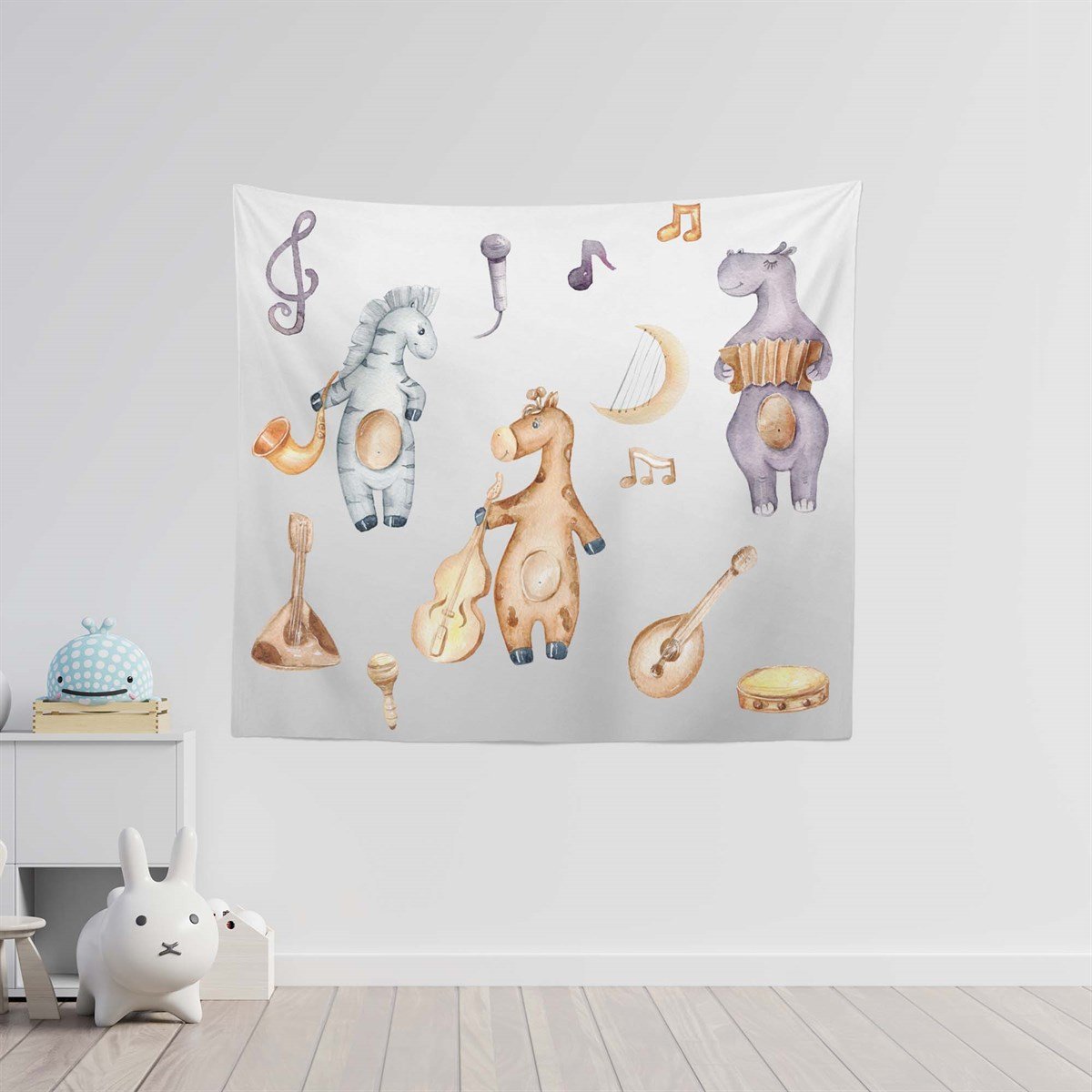 Musician Animals Duvar Örtüsü