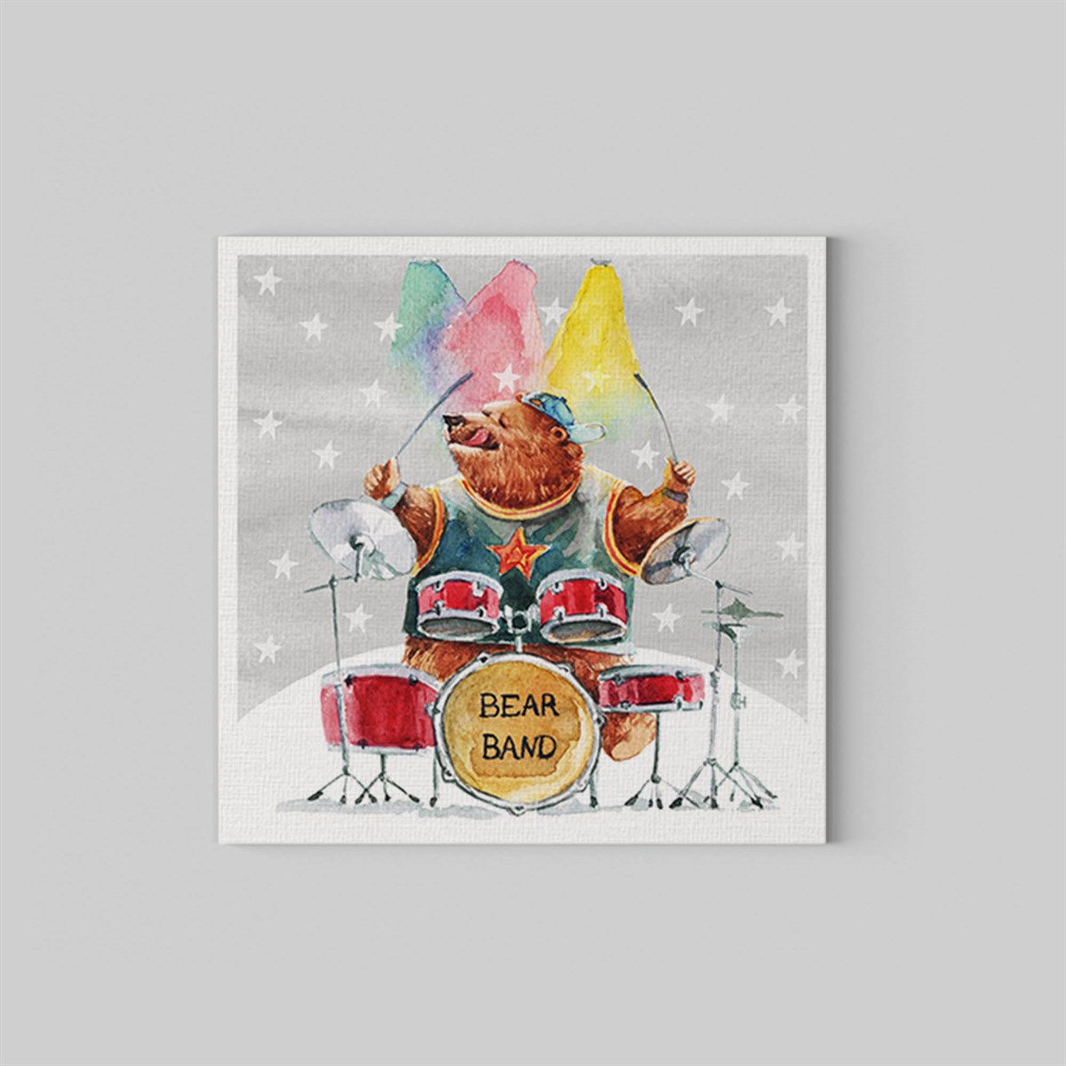 Musician Bear Kanvas Tablo