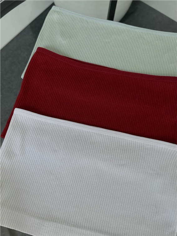  Ice Seamless Straplez Beyaz Crop