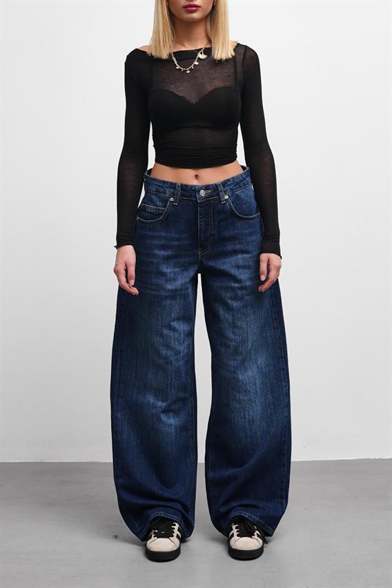 Arista Lacivert Baggy Leg Jean