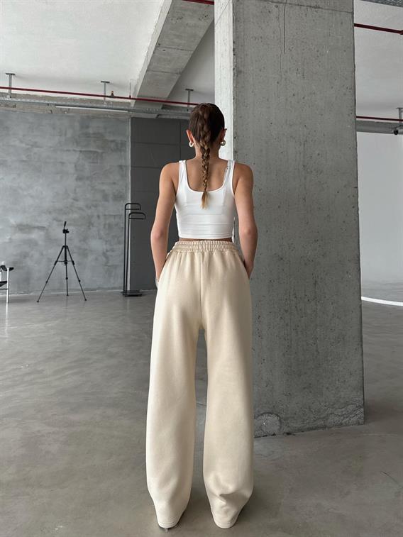 OW Baggy Oversize Bej Eşofman Altı