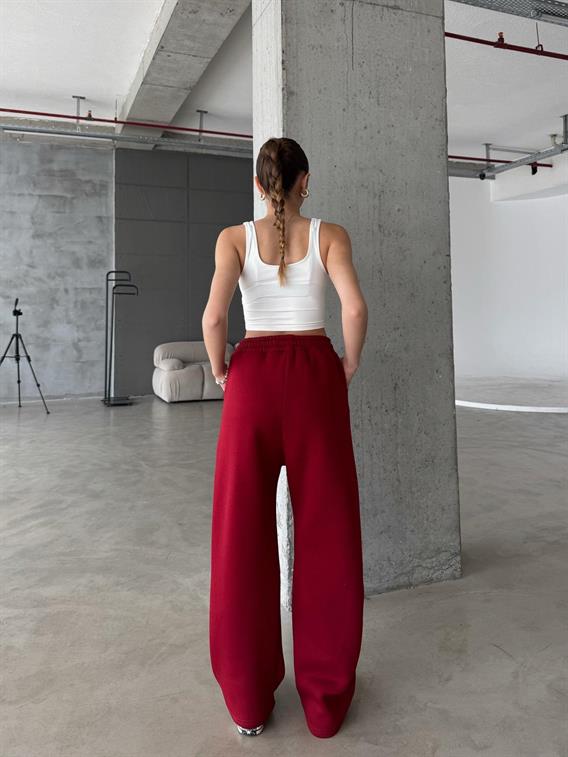 OW Baggy Oversize Bordo Eşofman Altı