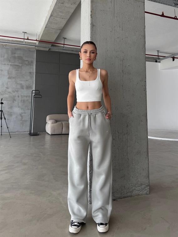 OW Baggy Oversize Gri Eşofman Altı