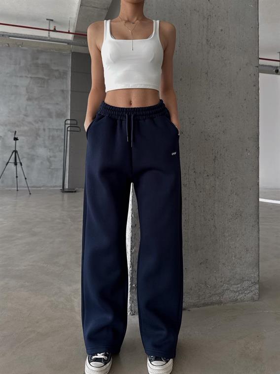 OW Baggy Oversize Koyu Lacivert Eşofman Altı