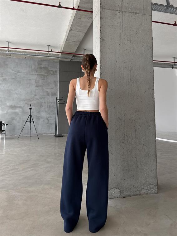 OW Baggy Oversize Koyu Lacivert Eşofman Altı