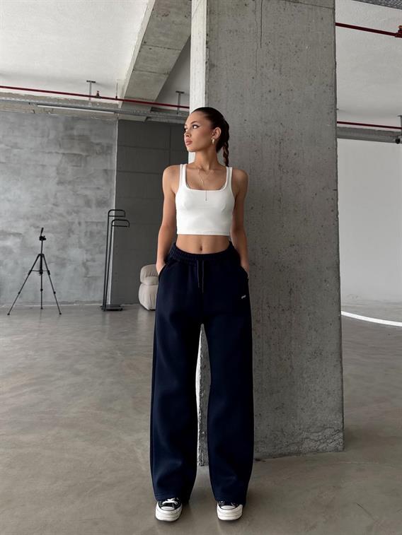 OW Baggy Oversize Koyu Lacivert Eşofman Altı