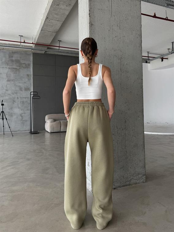 OW Baggy Oversize Yağ Yeşili Eşofman Altı