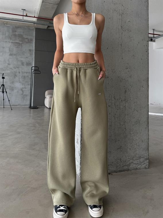 OW Baggy Oversize Yağ Yeşili Eşofman Altı