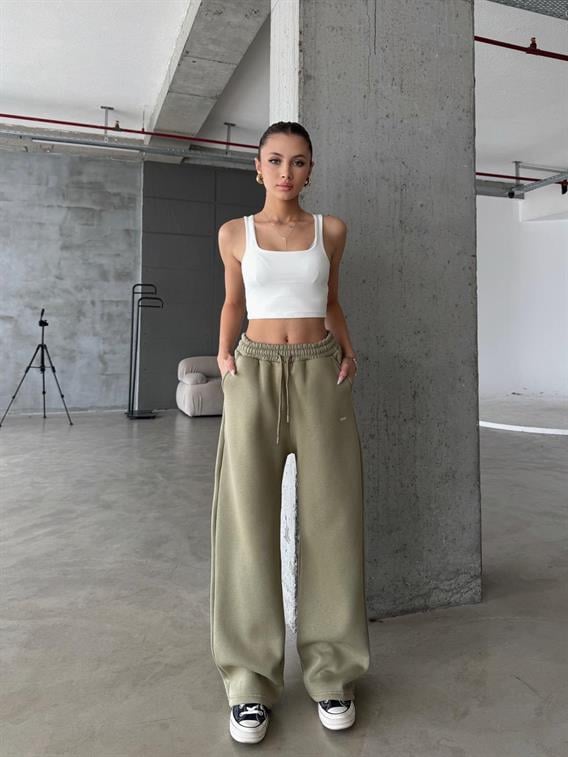 OW Baggy Oversize Yağ Yeşili Eşofman Altı