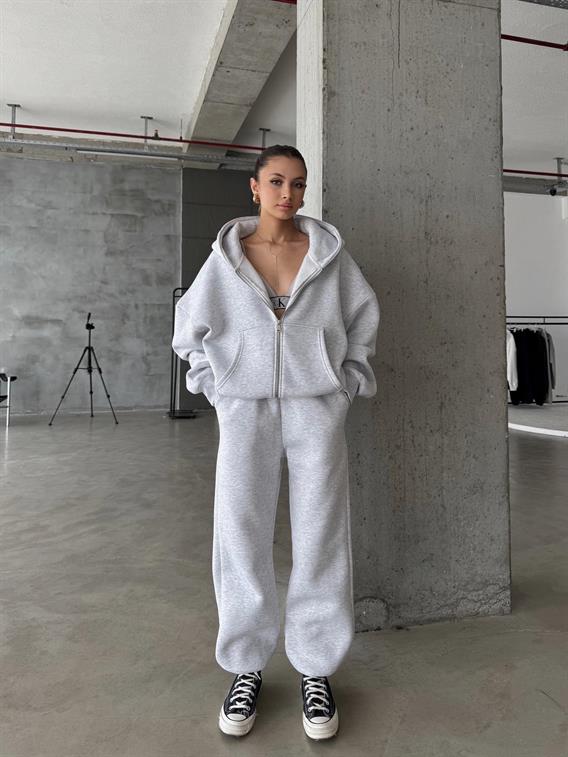 OW Fermuarlı Oversize Karmelanj Hırka