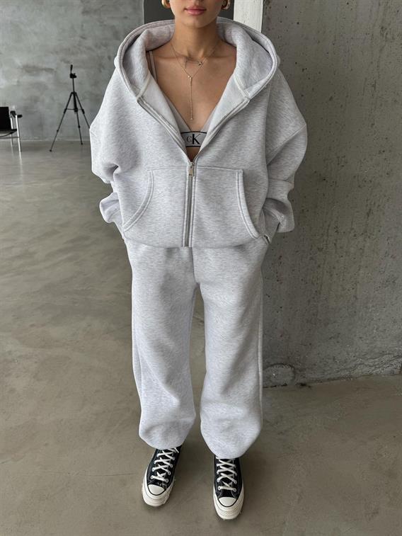 OW Fermuarlı Oversize Karmelanj Hırka