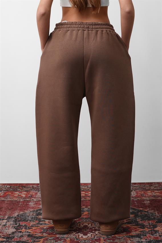 OW Oversize Kahve Lastik Paça Tek Alt