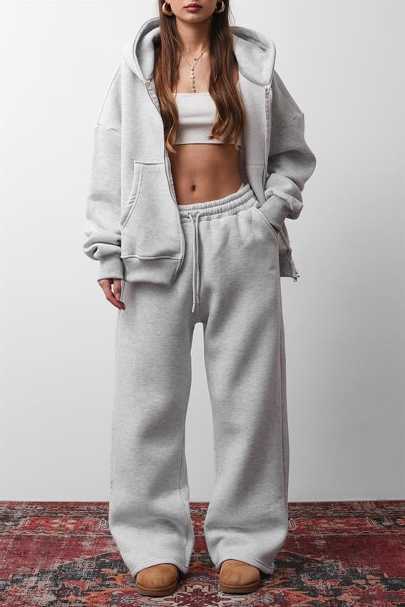 OW Oversize Karmelanj Düz Paça 2li Takım