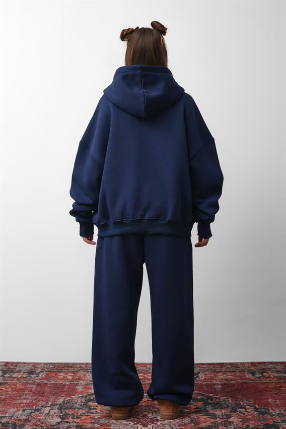 OW Oversize Lacivert Lastik Paça 2li Takım