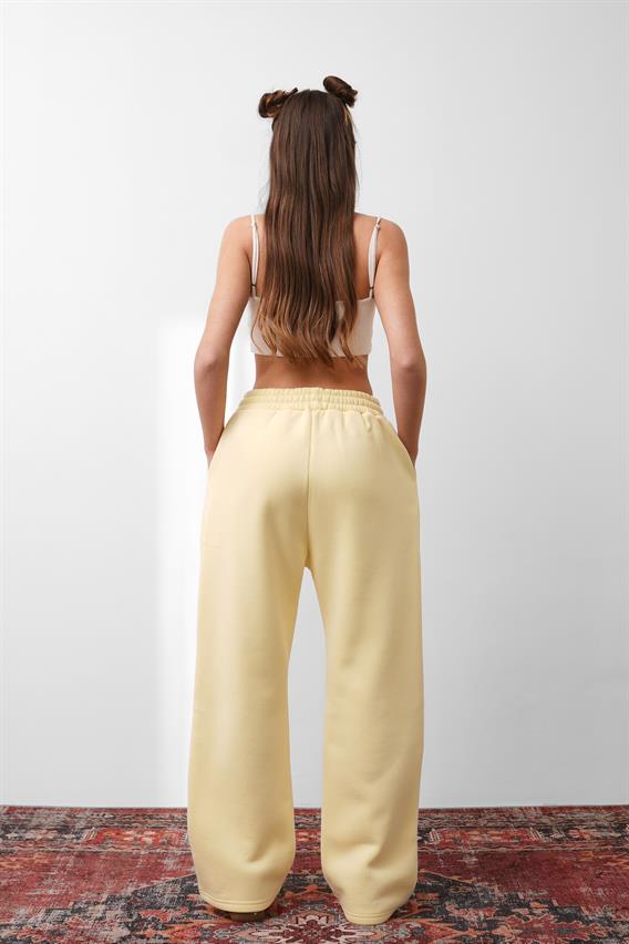OW Oversize Sarı Düz Paça Tek Alt