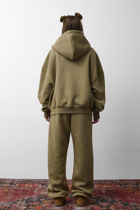 OW Oversize Yağ Yeşili Lastik Paça 2li Takım